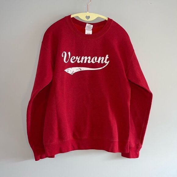 Gildan Heavy Blend 'Vermont' Red Marle Sweatshirt | SZ S - Picture 1 of 8